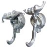 2-Packs Silver Color Cool Alien Decorative Wall Mounted Key Coats Hanging Wall Hooks for Bedroom Bathroom Kitchen Living Room