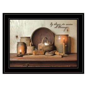 Trendy Decor 4U "By Grace" Framed Wall Art; Modern Home Decor Framed Print for Living Room; Bedroom & Farmhouse Wall Decoration by Susan Boyer