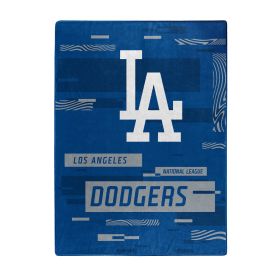 DODGERS OFFICIAL MLB "Digitize" Raschel Throw Blanket;  60" x 80"