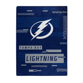 Lightning OFFICIAL NHL "Digitize" Raschel Throw Blanket;  60" x 80"