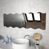 vidaXL Wall Mirrors 4 pcs 23.6"x7.3" Wave Glass