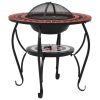 vidaXL Mosaic Fire Pit Table Terracotta and White 26.8" Ceramic