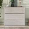 Modern Style Soild Wood 3-Drawer Chest for Bedroom; Living Room; Stone Gray