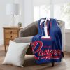 Rangers OFFICIAL MLB "Signature" Raschel Throw Blanket; 50" x 60"