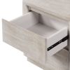 Modern Style Soild Wood 2-Drawer Nightstand Side Table for Bedroom; Living Room; Stone Gray