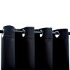 vidaXL Blackout Curtains with Rings 2 pcs Black 54"x63" Fabric