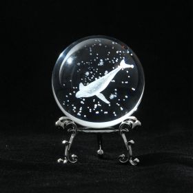 1pc Crystal Ball Art Decoration; Decoration Craft; Crystal Ball Valentine's Day Gifts Birthday Gifts (Color: Whale)