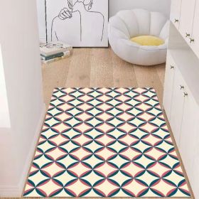 Simple Geometric Home Entrance Floor Mat Crystal Velvet Absorbent Non-slip Arched Rectangle Carpet Home Decoration Foot Mat Semi-circle Door Mat (Main Color: 06 Rectangle)