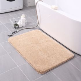 Thickened Plush Entrance Carpet Absorbent Non-slip Soft Kitchen Bathroom Bedroom Living Room Simple Floor Door Mat Home Decor (Color: Khaki)