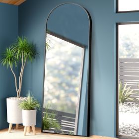 Modern Arch-top Full Length Mirror (Color: Black)