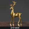 NORTHEUINS Resin Golden Couple Deer Figurines for Interior Nordic Animal Statue Official Sculptures Home Decoration Accessories