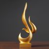 NORTHEUINS Resin Abstract Torch Figurines for Interior Home Living Room Bedroom Office Desktop Decoration Ornament Accessories