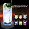 Glow Bottle Sticker USB Rechargeable Coaster Led Coaster Light Flashing Cup Mat Multi Color Light Up Club Bar Wedding Decoration