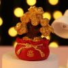 1pc Resin Wealth Tree Ornaments (2.68"Ã—2.17"1.97"); Treasure Basin; Home Decorations; Holiday Gifts